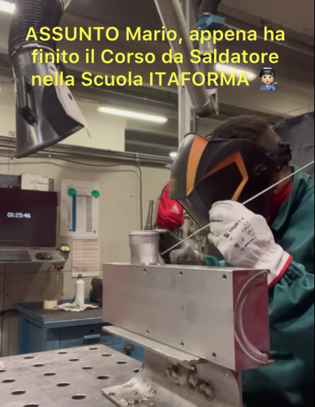 ITAFORMA - Corsi di Saldatura Metalmeccanica | Mario Varese Saldatore Assunto e1667913097528 | Scuola ItaForma | Corso Saldatura