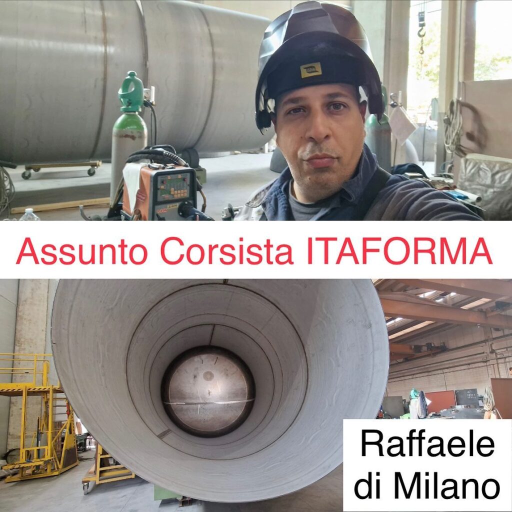 ItaForma | Raffaele da Milano Saldatore Assunto | Scuola ItaForma | Corso Saldatura
