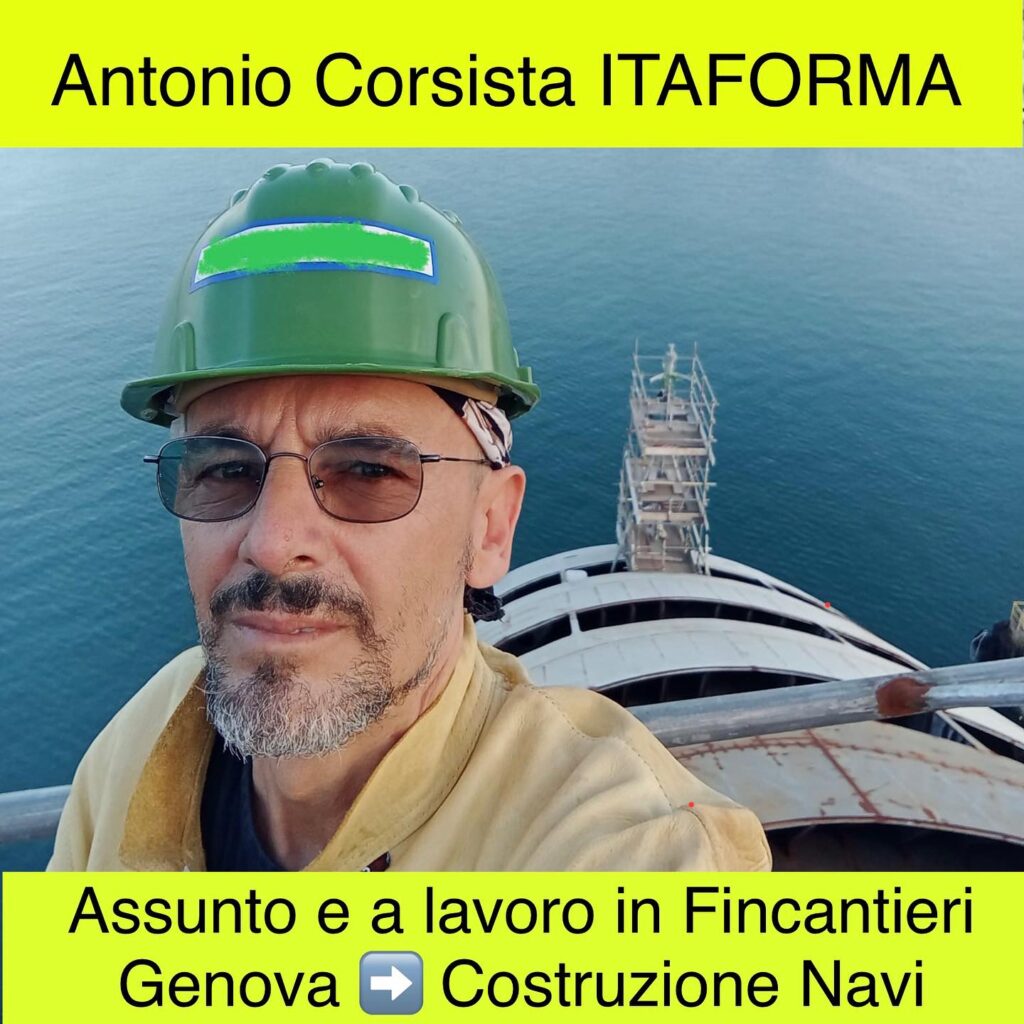 ITAFORMA - Corsi di Saldatura Metalmeccanica | Corsisti Assunti Antonio di Genova | Scuola ItaForma | Corso Saldatura
