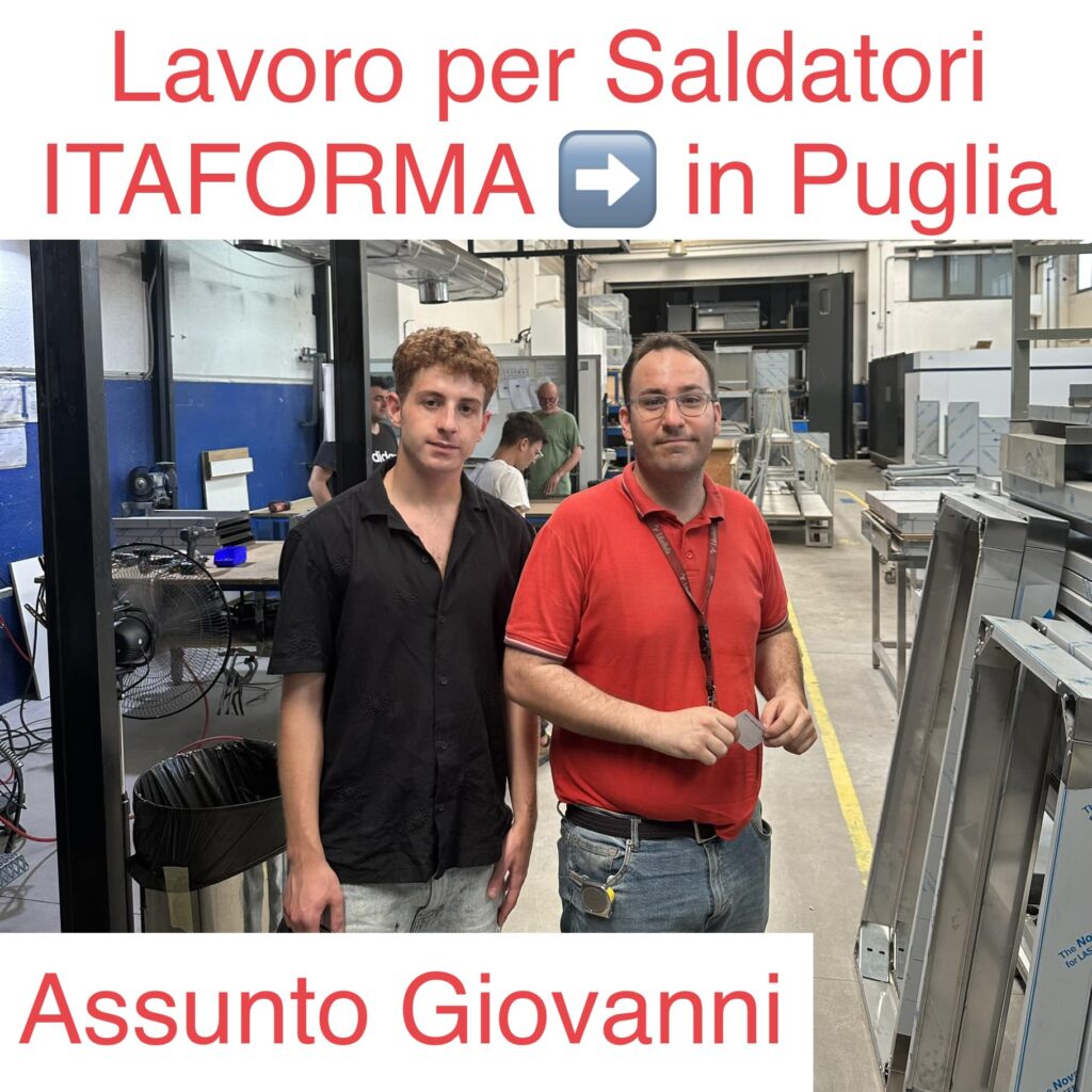 ITAFORMA - Corsi di Saldatura Metalmeccanica | Corsisti Assunti Giovanni dalla Puglia | Scuola ItaForma | Corso Saldatura