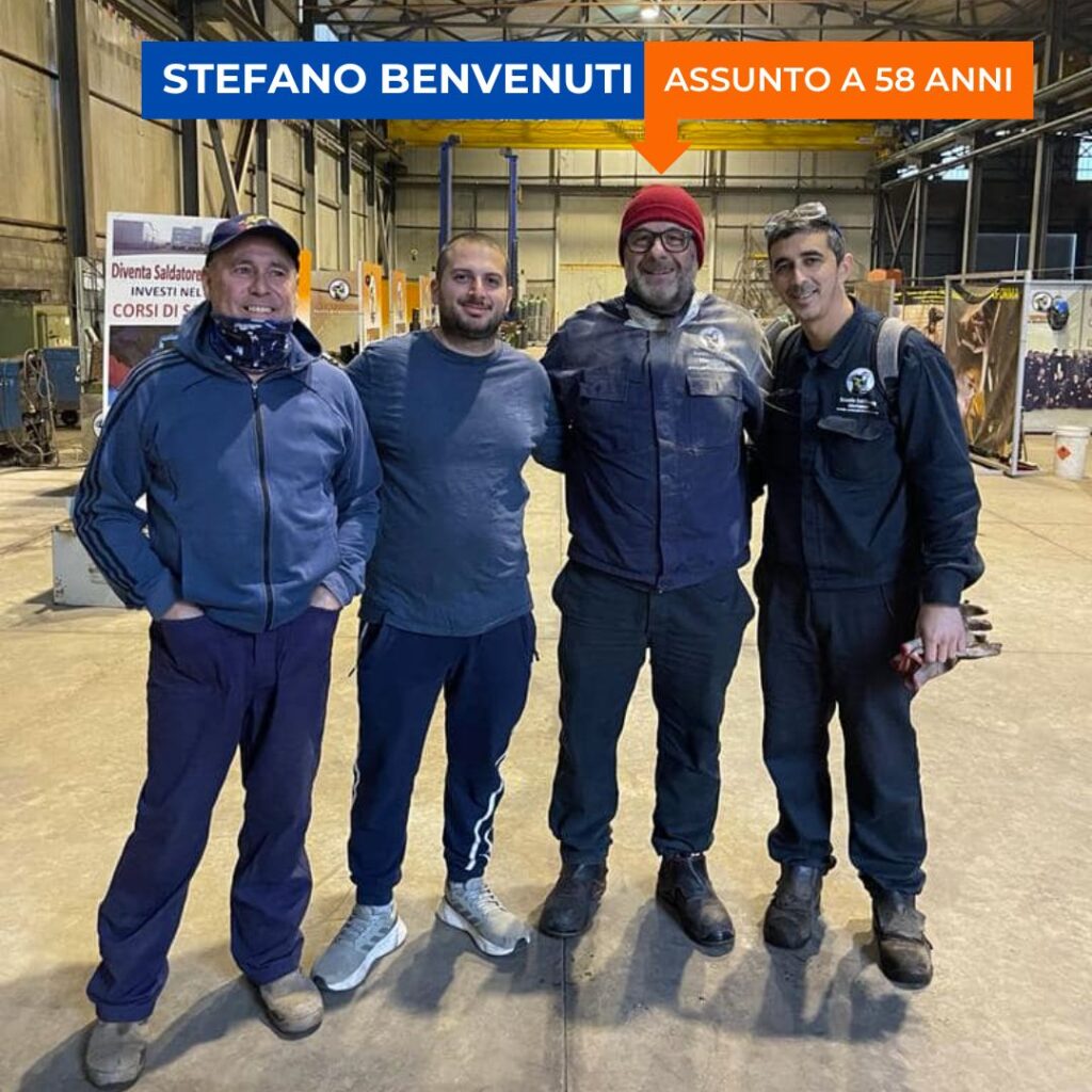 ITAFORMA - Corsi di Saldatura Metalmeccanica | Stefano Benvenuti assunto a 58 anni | Scuola ItaForma | Corso Saldatura