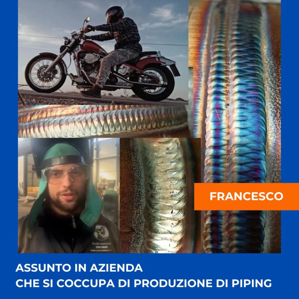 ITAFORMA - Corsi di Saldatura Metalmeccanica | Francesco Saldatori assunti Itaforma 2 | Scuola ItaForma | Corso Saldatura